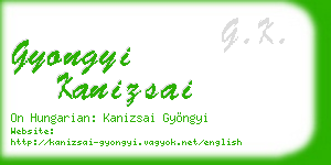 gyongyi kanizsai business card